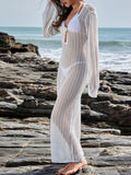 Backless Crochet Knit Cover-Up Dress