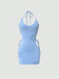 Cutout Halter Neck Mini Dress