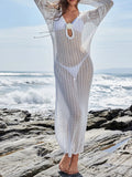 Backless Crochet Knit Cover-Up Dress