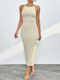 Spaghetti Straps Midi Bodycon Dress