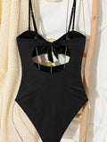 Cutout Sweetheart Neck One-Piece Swimwear
