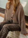 Asymmetrical Button Detail Sweater