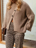Asymmetrical Button Detail Sweater
