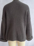 Asymmetrical Button Detail Sweater