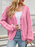 Button Up Long Sleeve Cardigan
