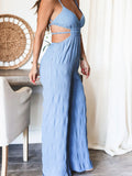 Cut-Out Wide Leg Jumpsuit