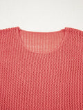 Crochet Hollow Out Long Sleeve Knit Top