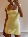 Bodycon Square Neck Mini Dress