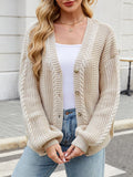 Button Up Long Sleeve Cardigan