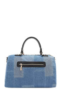 Floral Denim Tote Bag
