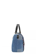 Floral Denim Tote Bag